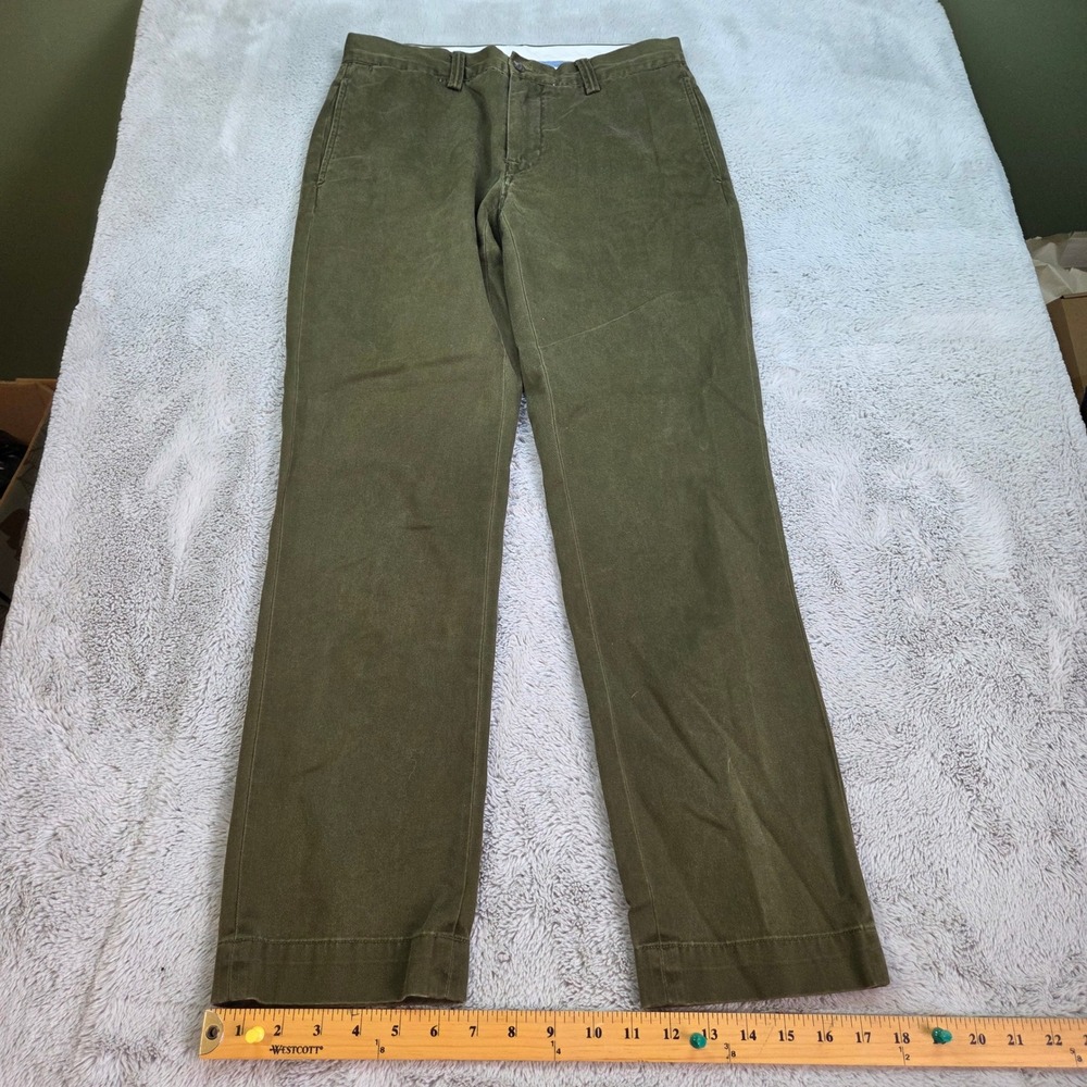 Polo Ralph Lauren Bedford Chino Mens 28/30 Straight Fit Cotton Twill Olive Green